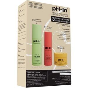 NEW 🆕 pH-In 3-Step Acne-prone Skin Healthy Skin System cleaner moisturizer mask